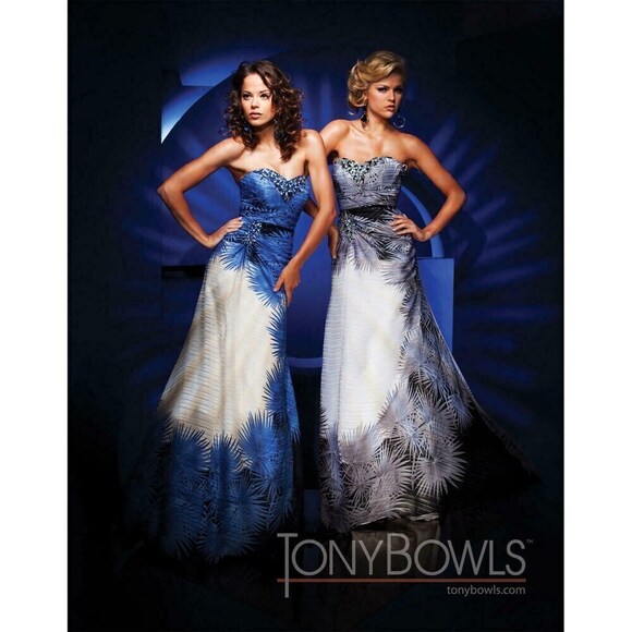 Tony Bowls Evenings Prom Dress TBE11122 Grey Multi - Picture 1 of 6
